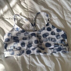 SOUL  Blue and White Sports Bra